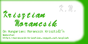 krisztian morancsik business card